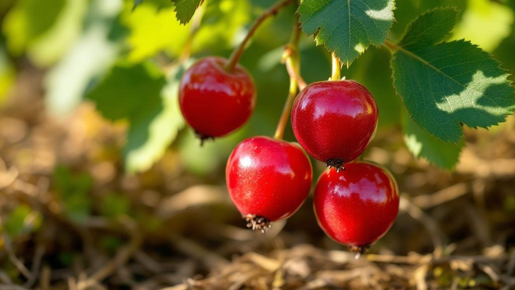 Reife Erdbeeren im Beet