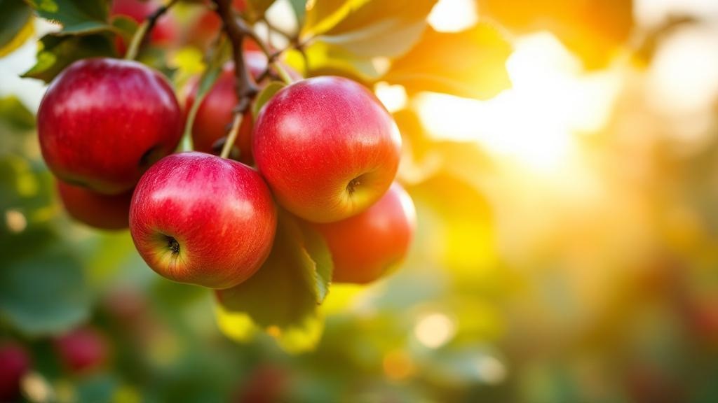 Reife Äpfel an einem Baum