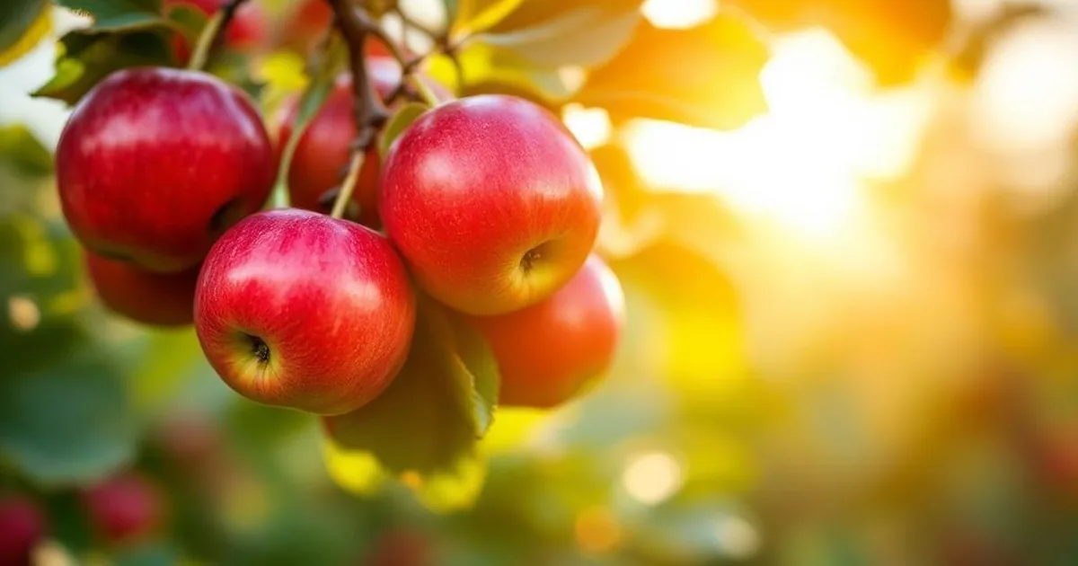 Reife Äpfel an einem Baum